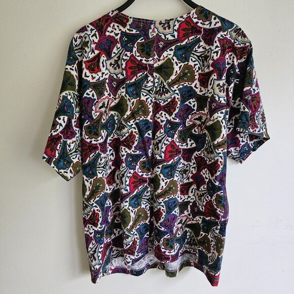 Vintage Cherokee Vivid Graphic Pattern T Shirt Sz MEDIUM Made In USA 90s - Picture 8 of 8